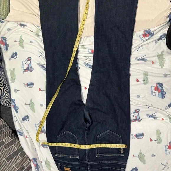 PAIGE Dark Blue Flare Jeans - Picture 12 of 17